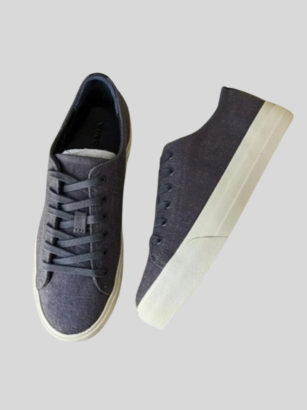 VINCE Womens Blue Coastal Padded Heaton Round Toe Platform Sneakers — NEW IN BOX - Picture 3 of 12